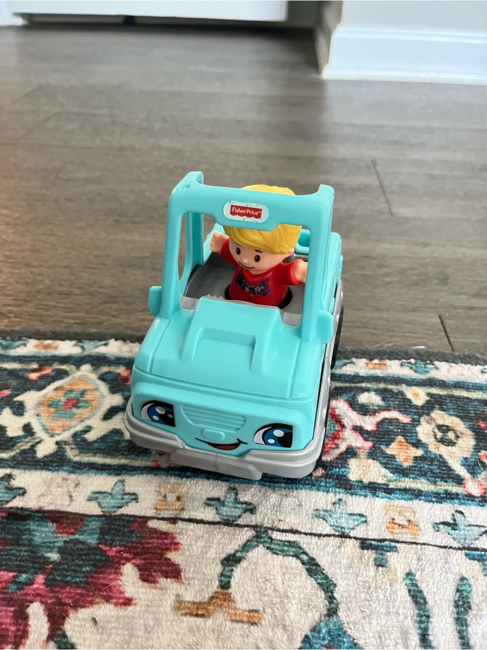 Fisher-Price Teal Toddlers' Play Car with Driver Figure